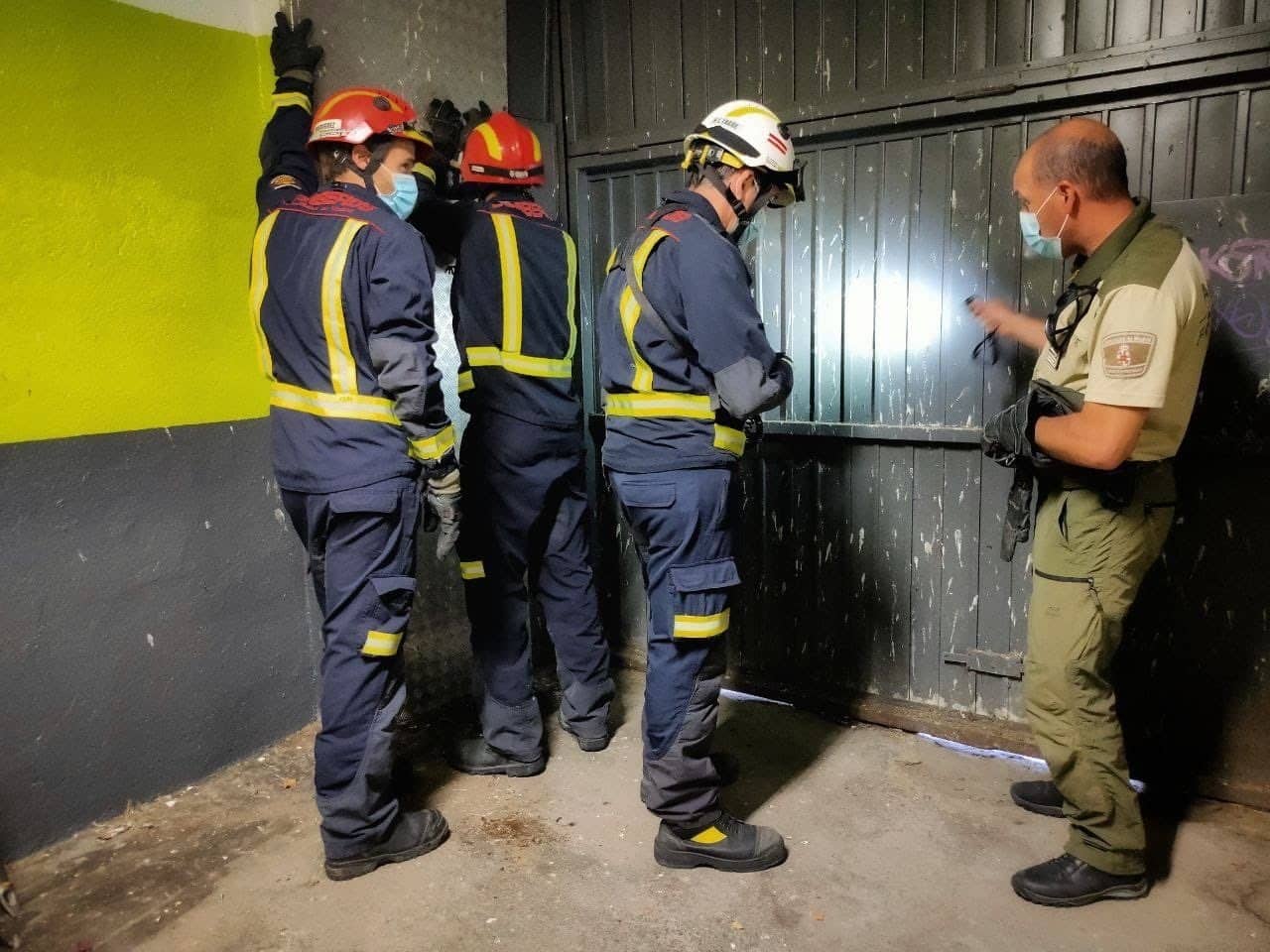 Encuentran una víbora venenosa escondida en la puerta de un garaje en Madrid