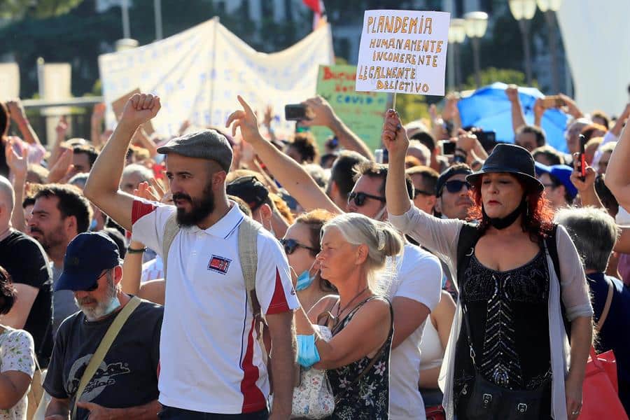 La Delegación del Gobierno en Madrid investigará la concentración contra las mascarillas