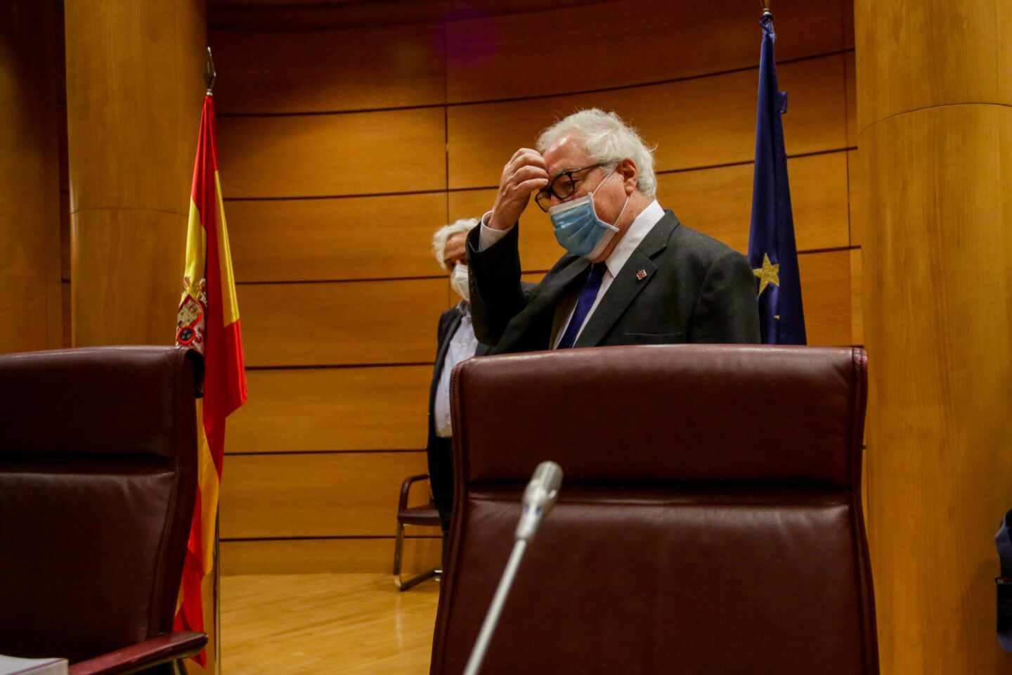 El ministro de Universidades, Manuel Castells, en una sesión del Senado.