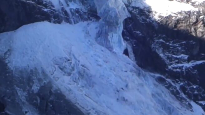 Colapso del glaciar en Suiza.