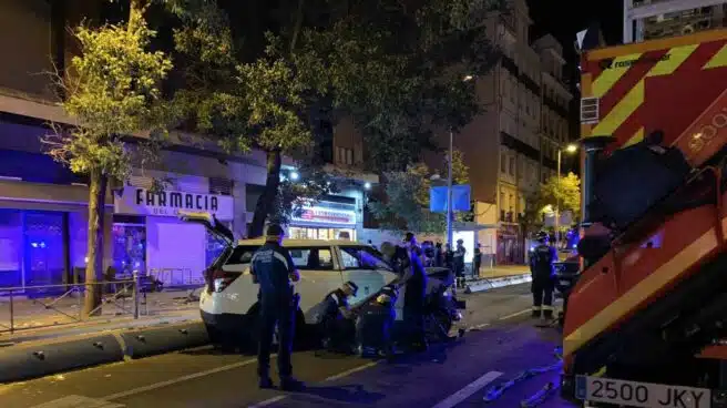 Atropello múltiple de un taxi en una terraza de Madrid: una muerta y siete heridos