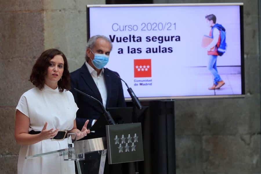 Madrid dice que el Gobierno intentó frenar el anuncio de la 'vuelta al cole' de Ayuso