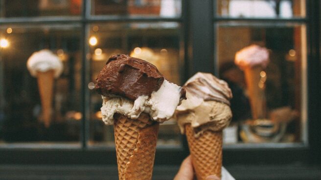 Helado de chocolate.