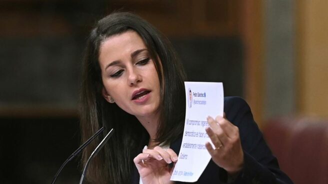 La líder de Ciudadanos, Inés Arrimadas, en el Congreso.
