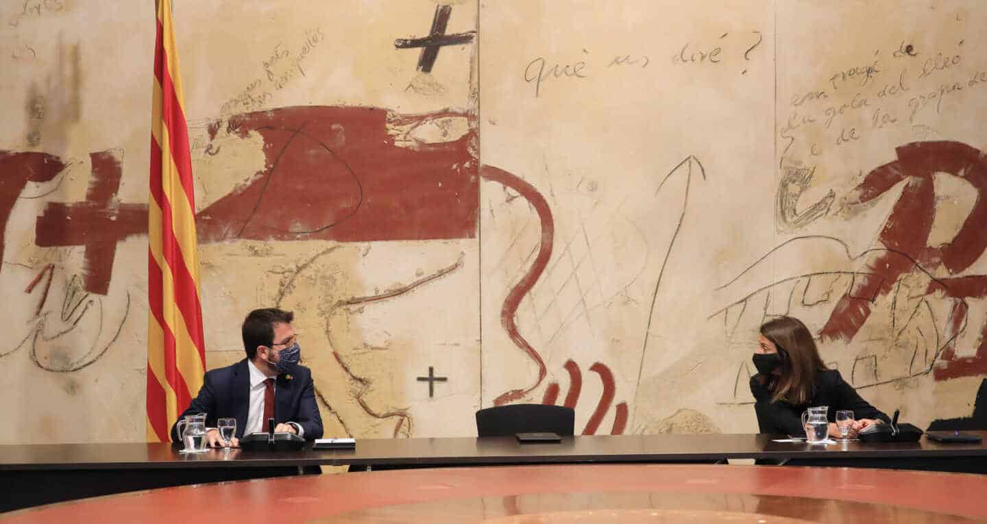Pere Aragonés asume las funciones de president con la silla vacía de Torra