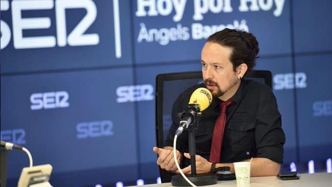 El vicepresidente segundo, Pablo Iglesias, entrevistado en 'Hoy por hoy' de la Cadena Ser.