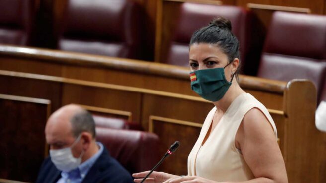 Macarena Olona, en una sesión en el Parlamento