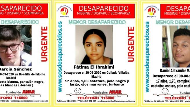 Buscan desde hace días a tres adolescentes desaparecidos en Madrid