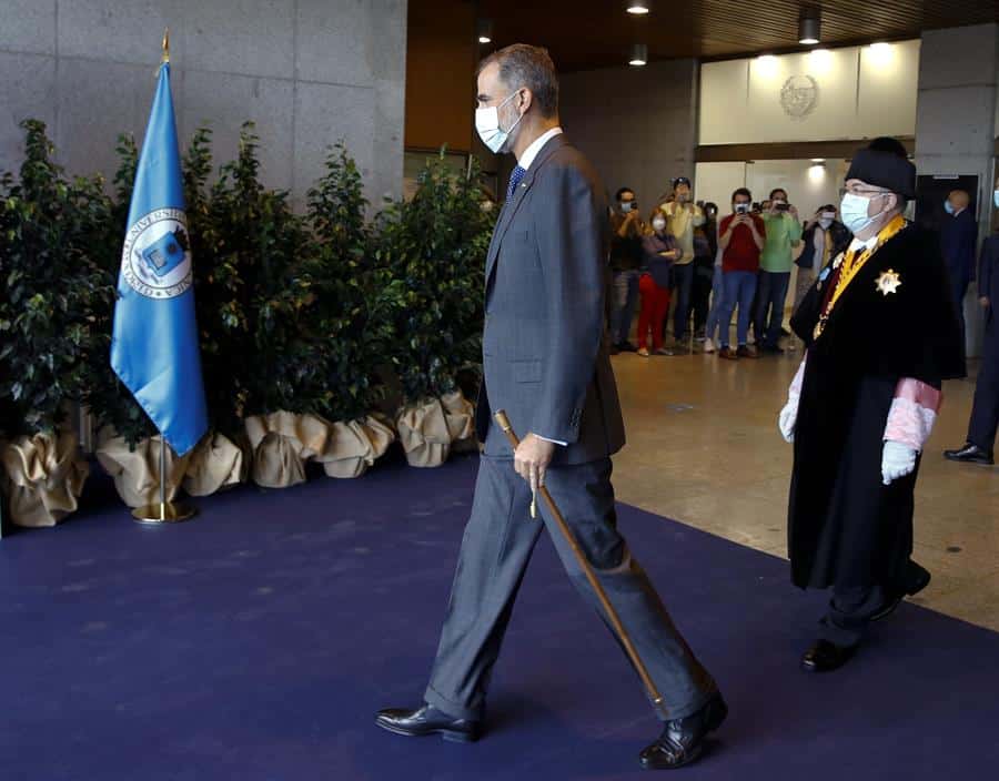 Felipe VI, durante el acto de apertura del curso universitario.