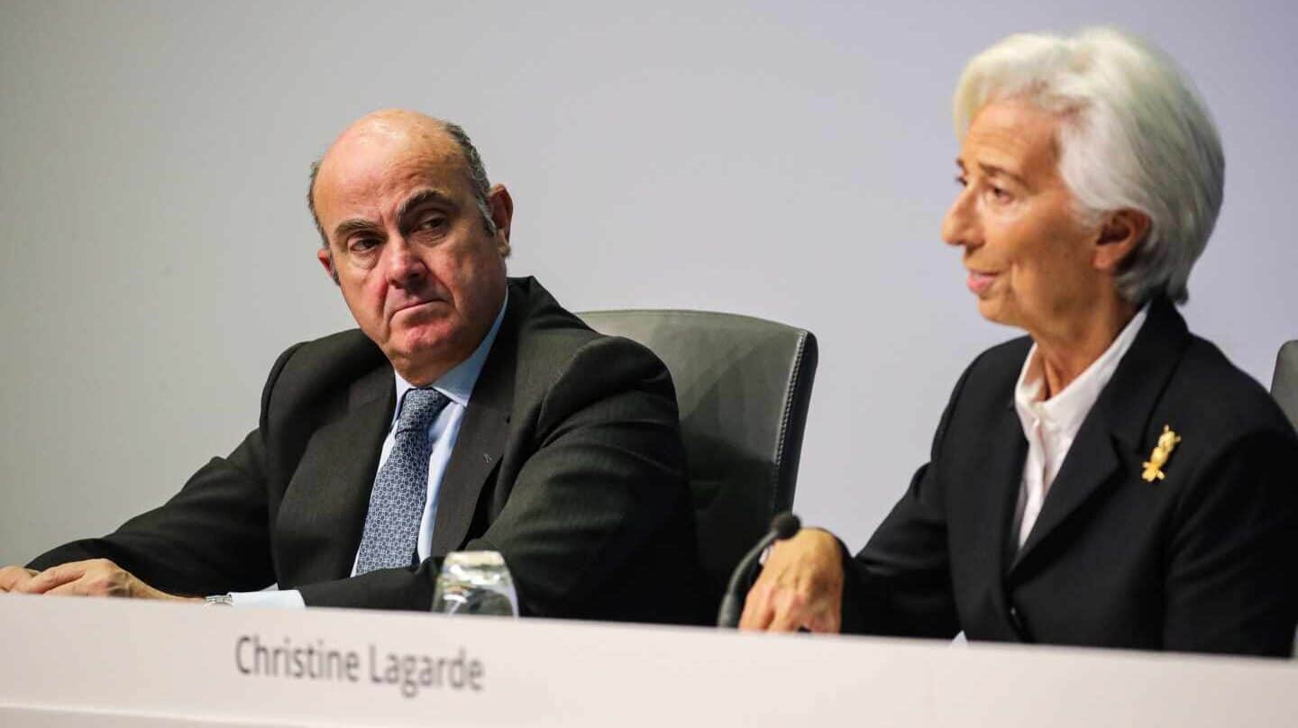 El vicepresidente y la presidenta del BCE, Luis de Guindos y Christine Lagarde.