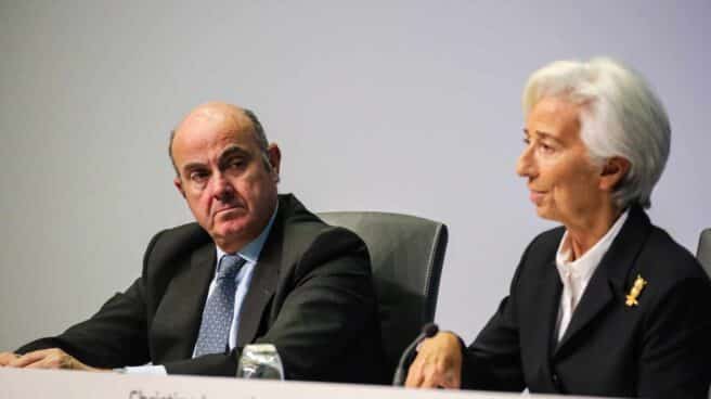 El vicepresidente y la presidenta del BCE, Luis de Guindos y Christine Lagarde.