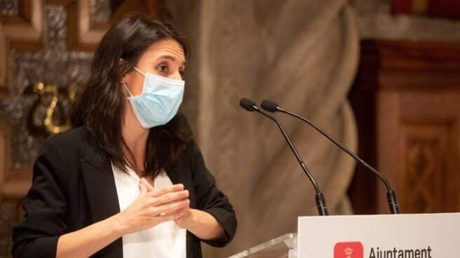 Irene Montero, durante un acto en Barcelona.