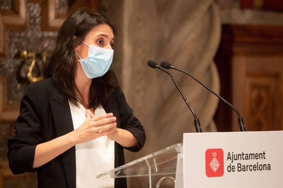 Irene Montero, durante un acto en Barcelona.