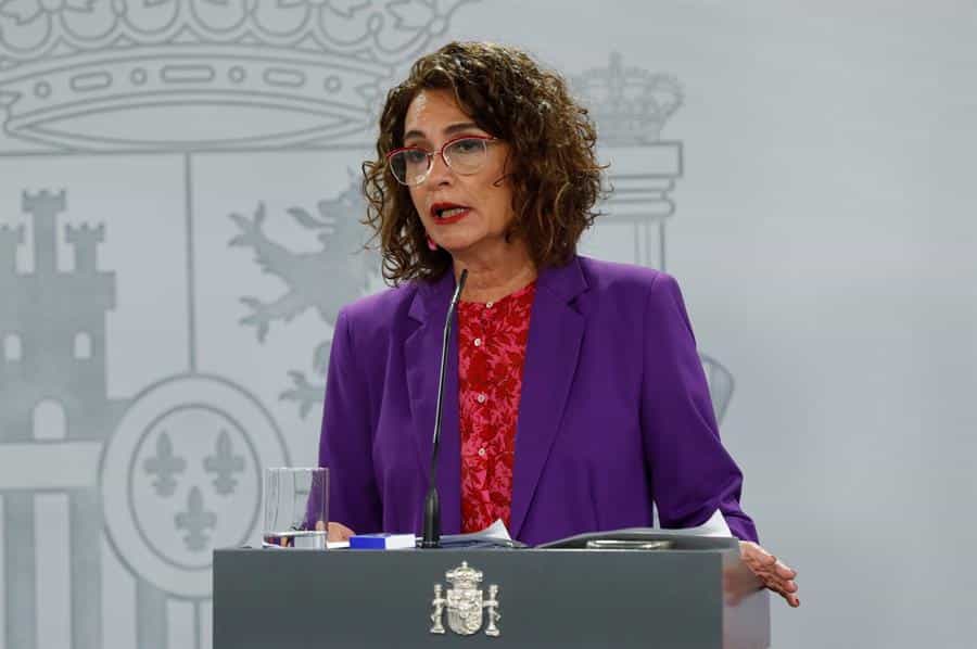 La portavoz del Gobierno, María Jesús Montero, en rueda de prensa posterior al Consejo de Ministros.