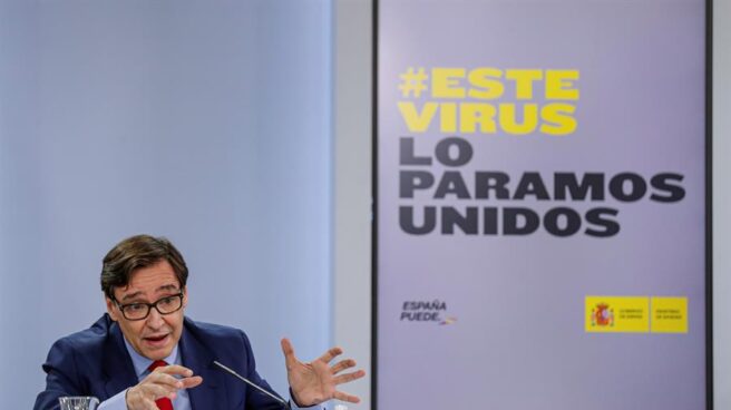 Salvador Illa, en rueda de prensa posterior al Consejo de Ministros. Salvador Illa, en rueda de prensa posterior al Consejo de Ministros.