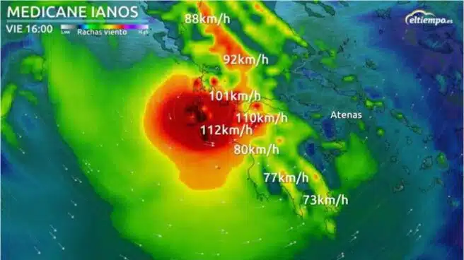 Radiografía del Medicane Ianos, el ciclón que impactará en Grecia