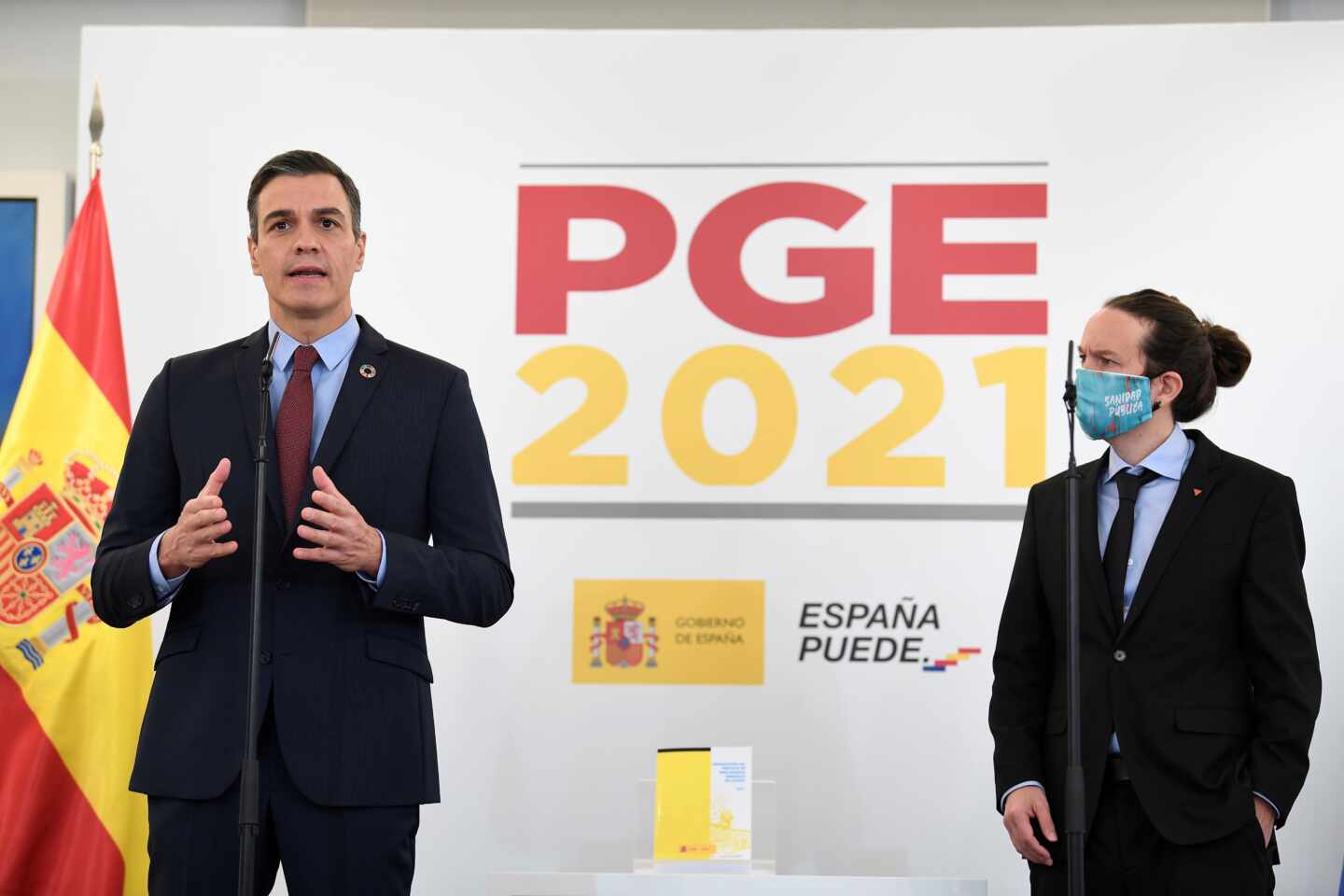Sánchez e Iglesias presentan los Presupuestos.