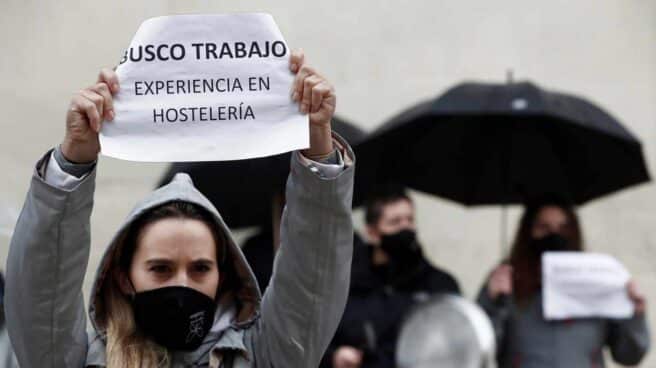 Protesta de los hosteleros en Pamplona.