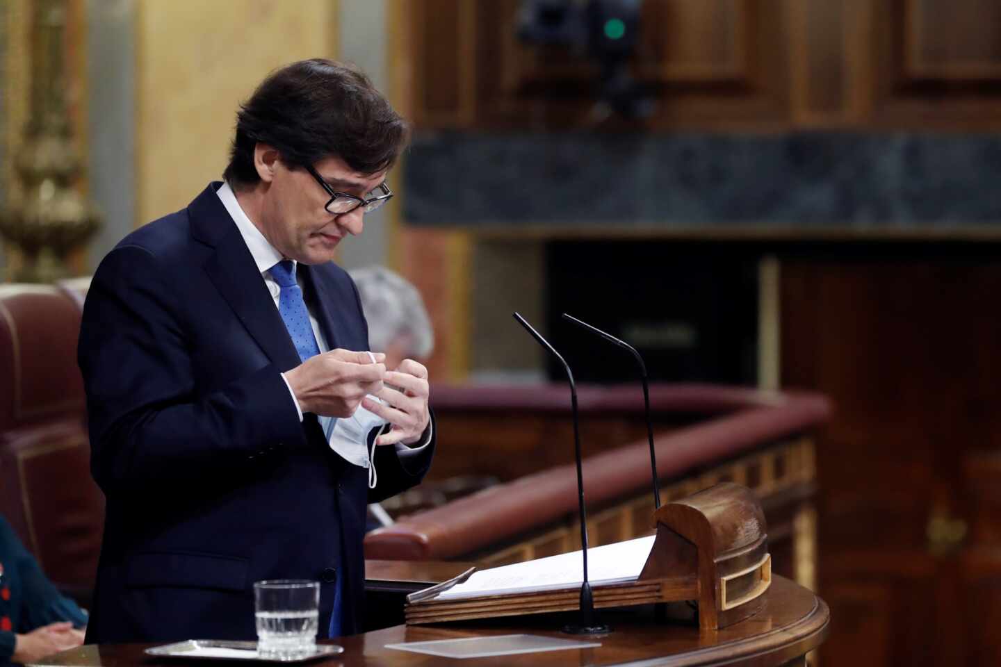 Salvador Illa, ministro de Sanidad, en el Congreso.