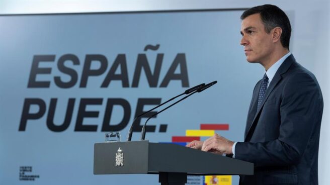El presidente del Gobierno, Pedro Sánchez, en el Congreso.