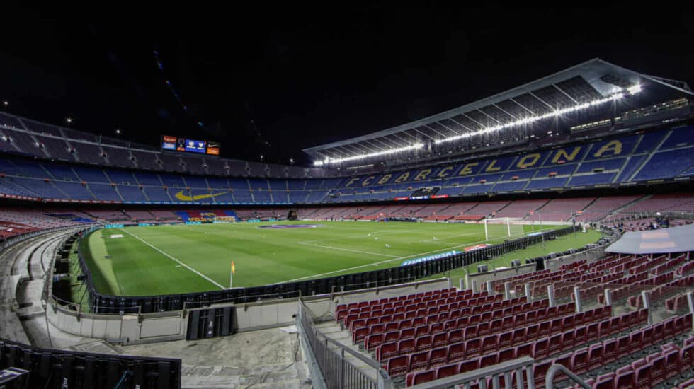 Imagen del Camp Nou vacío antes del Barcelona-Sevilla del 4 de octubre