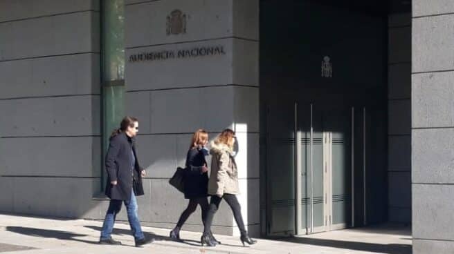 Pablo Iglesias, llegando a la Audiencia Nacional el 27 de marzo de 2019 para declarar ante el juez del 'caso Dina'.