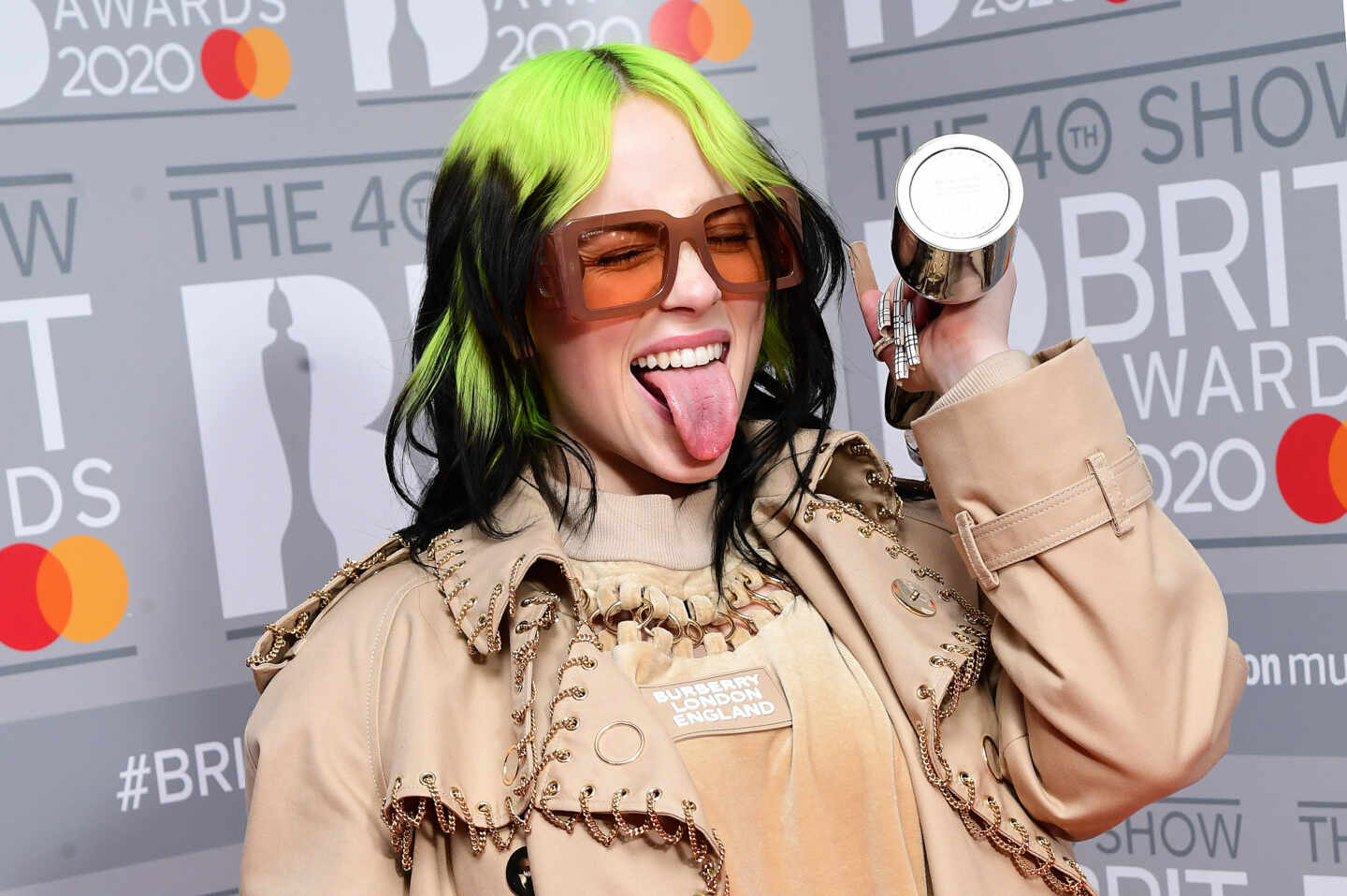 Billie Eilish en los BRIT Awards celebrados en Londres el pasado febrero.