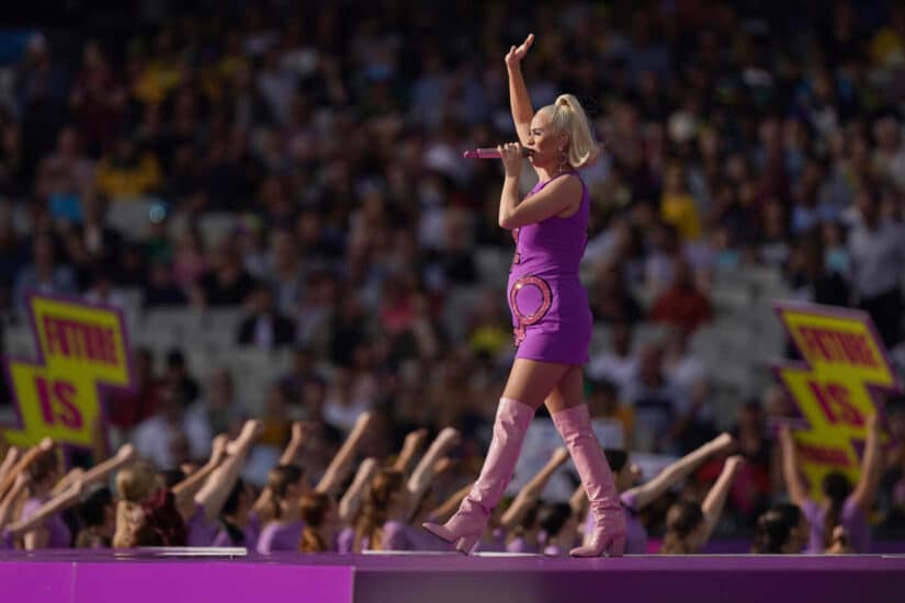 Katy Perry en la final del Mundial de Cricket en Melbourne