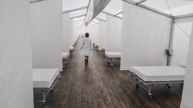 'Hospital de campaña' construido junto al Hospital La Fe en Valencia 'Hospital de campaña' construido junto al Hospital La Fe en Valencia