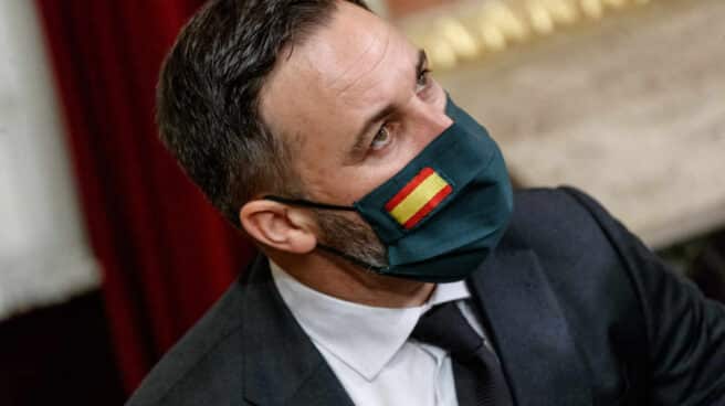 El presidente de Vox, Santiago Abascal, en el Congreso.