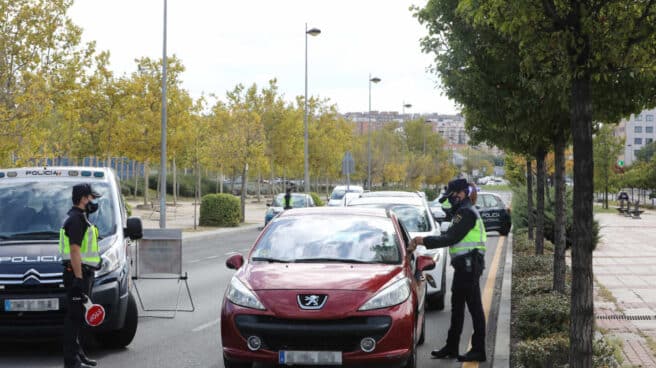 Control policial en Madrid.