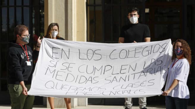 Protesta en la Universidad de Granada.