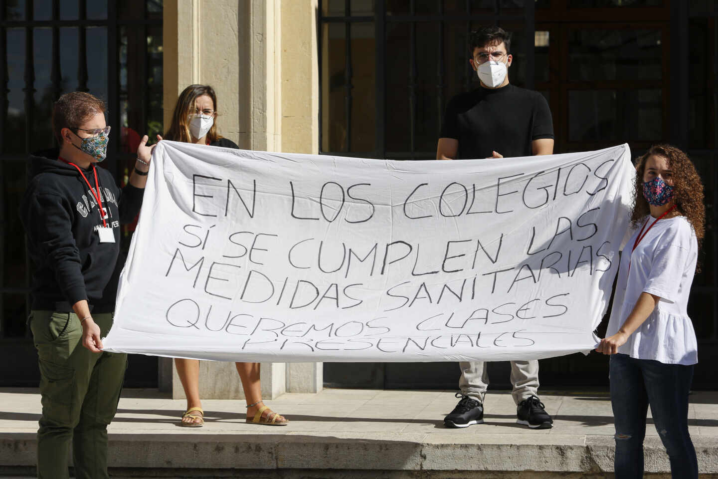 Protesta en la Universidad de Granada.