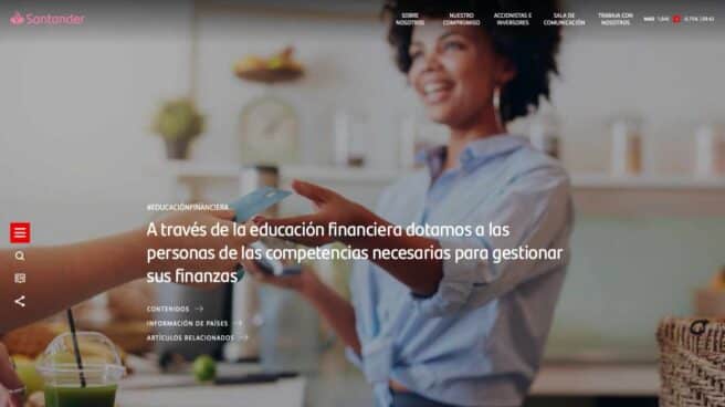Imagen de plataforma online de educación financiera Banco Santander Nueva plataforma online de educación financiera de Banco Santander