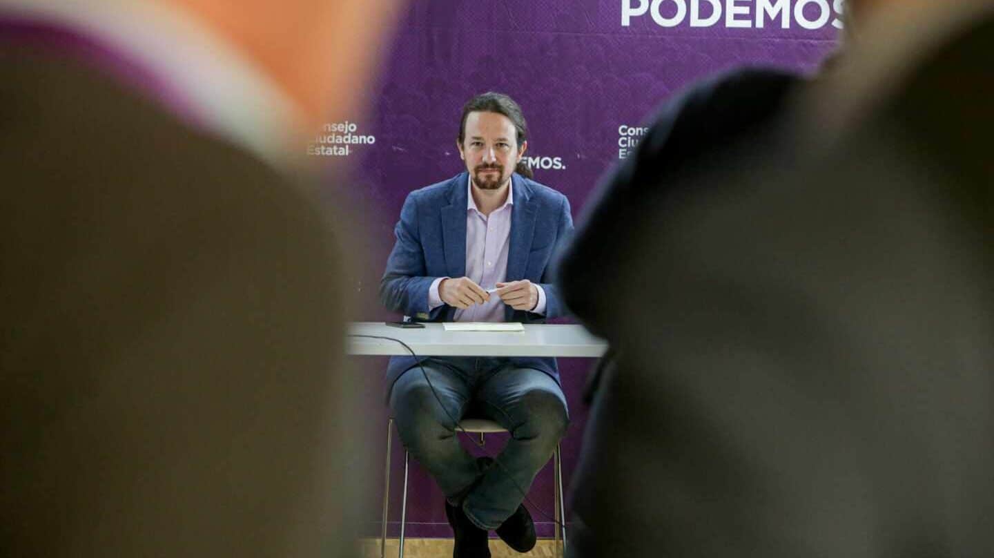 Pablo Iglesias, durante una intervención en la reunión del Consejo Ciudadano Estatal de Podemos.