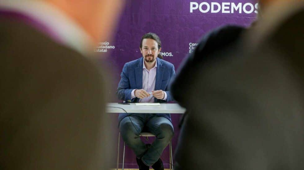 Pablo Iglesias, durante una intervención en la reunión del Consejo Ciudadano Estatal de Podemos.