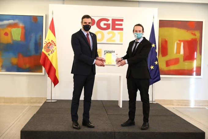 Pedro Sánchez y Pablo Iglesias presentan los Presupuestos.