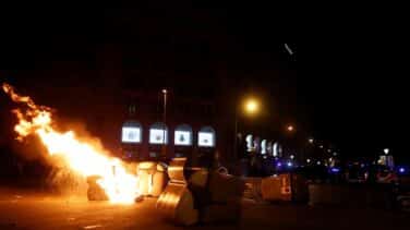 Disturbios y cargas policiales en Barcelona en el aniversario del 1-O