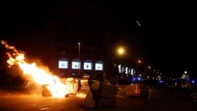 Disturbios y cargas policiales en Barcelona en el aniversario del 1-O