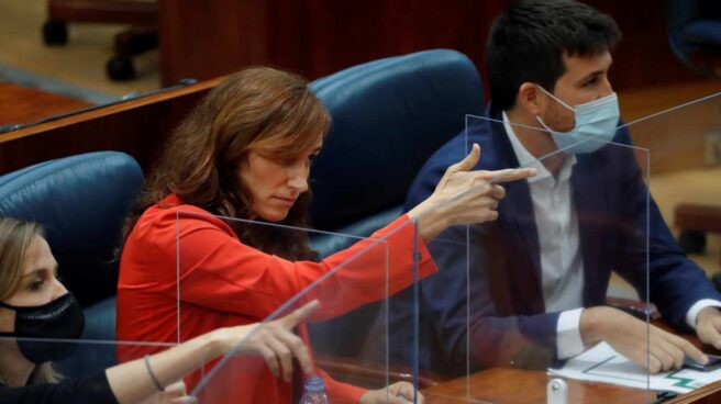 Mónica García, en la Asamblea de Madrid.