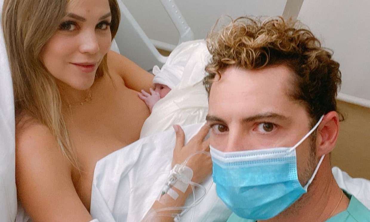 Davis Bisbal y Rosana Zanetti con su hija Bianca.