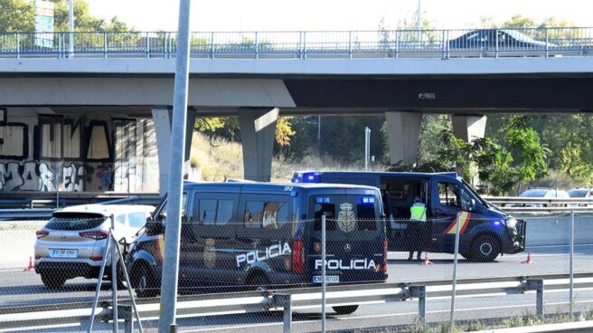 Control de la Policía Nacional en la A-3 durante el fin de semana.