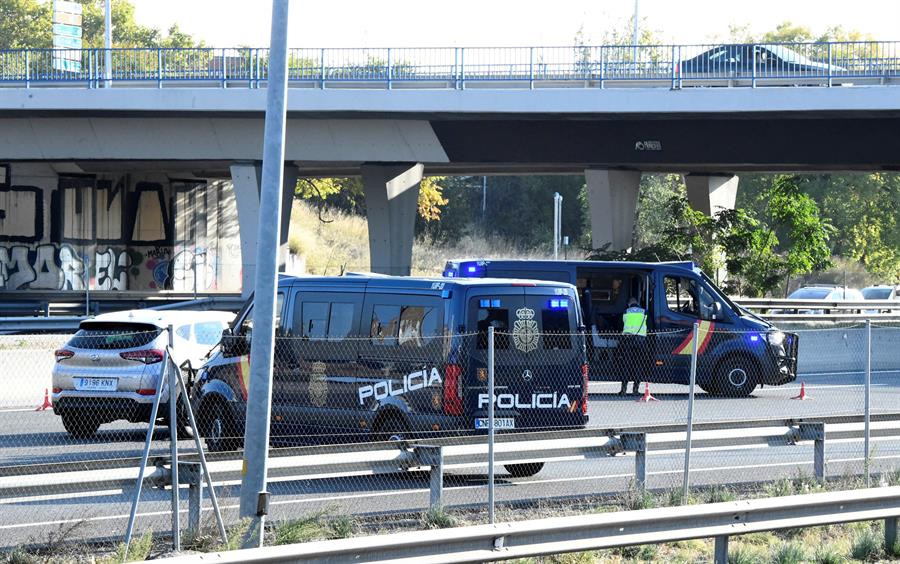 Control de la Policía Nacional en la A-3 durante el fin de semana.