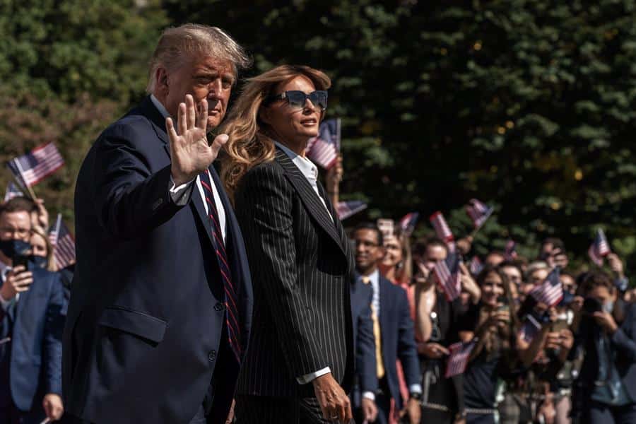 Donald Trump y Melania, este martes en la Casa Blanca.