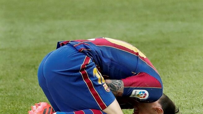 Leo Messi, durante el Clásico entre el Barcelona y Real Madrid (1-3).