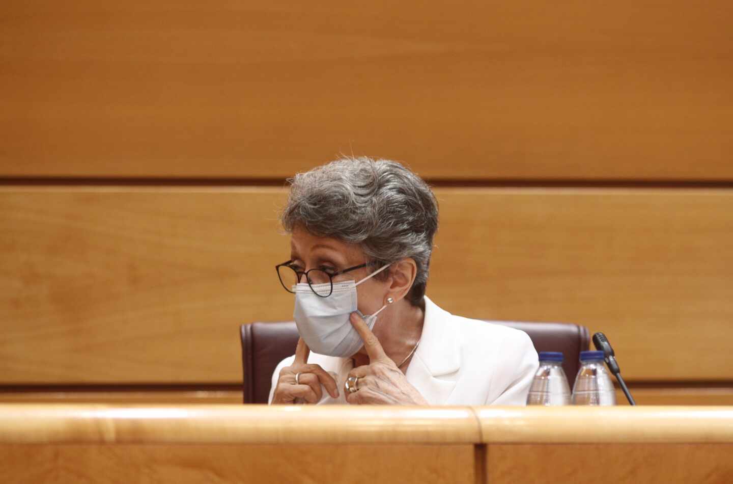 La administradora provisional única para la Corporación RTVE, Rosa María Mateo, en una reciente comparecencia en el Senado.