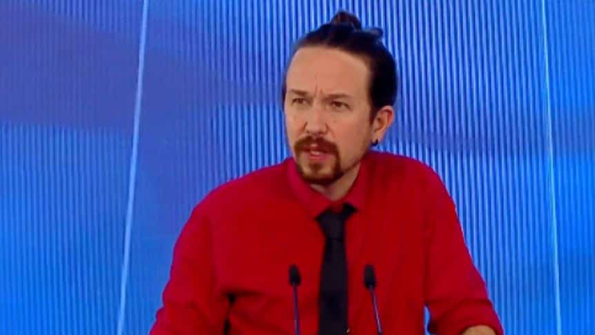 El vicepresidente segundo, Pablo Iglesias, en la presentación del Plan de Recuperación.