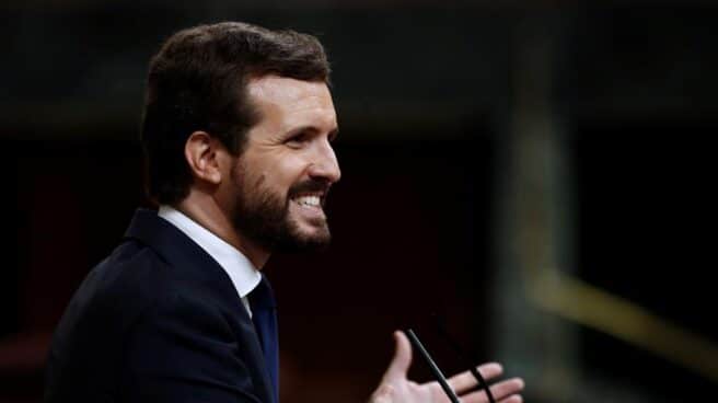 Pablo Casado, durante su intervención en la moción de censura.