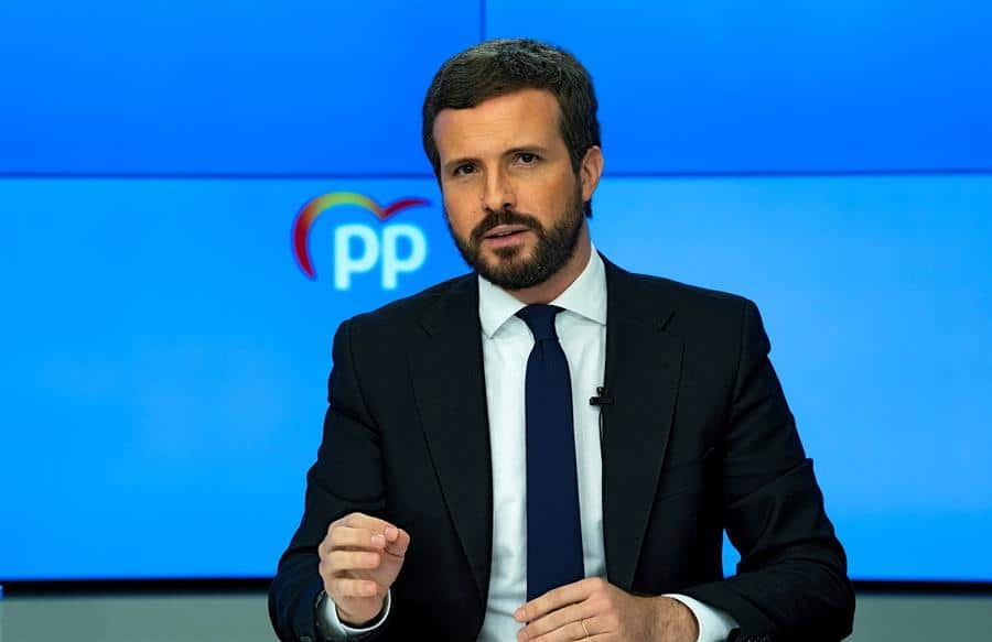 El presidente del PP, Pablo Casado.