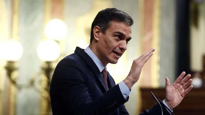 Pedro Sánchez, durante la moción de censura. Pedro Sánchez, durante la moción de censura.